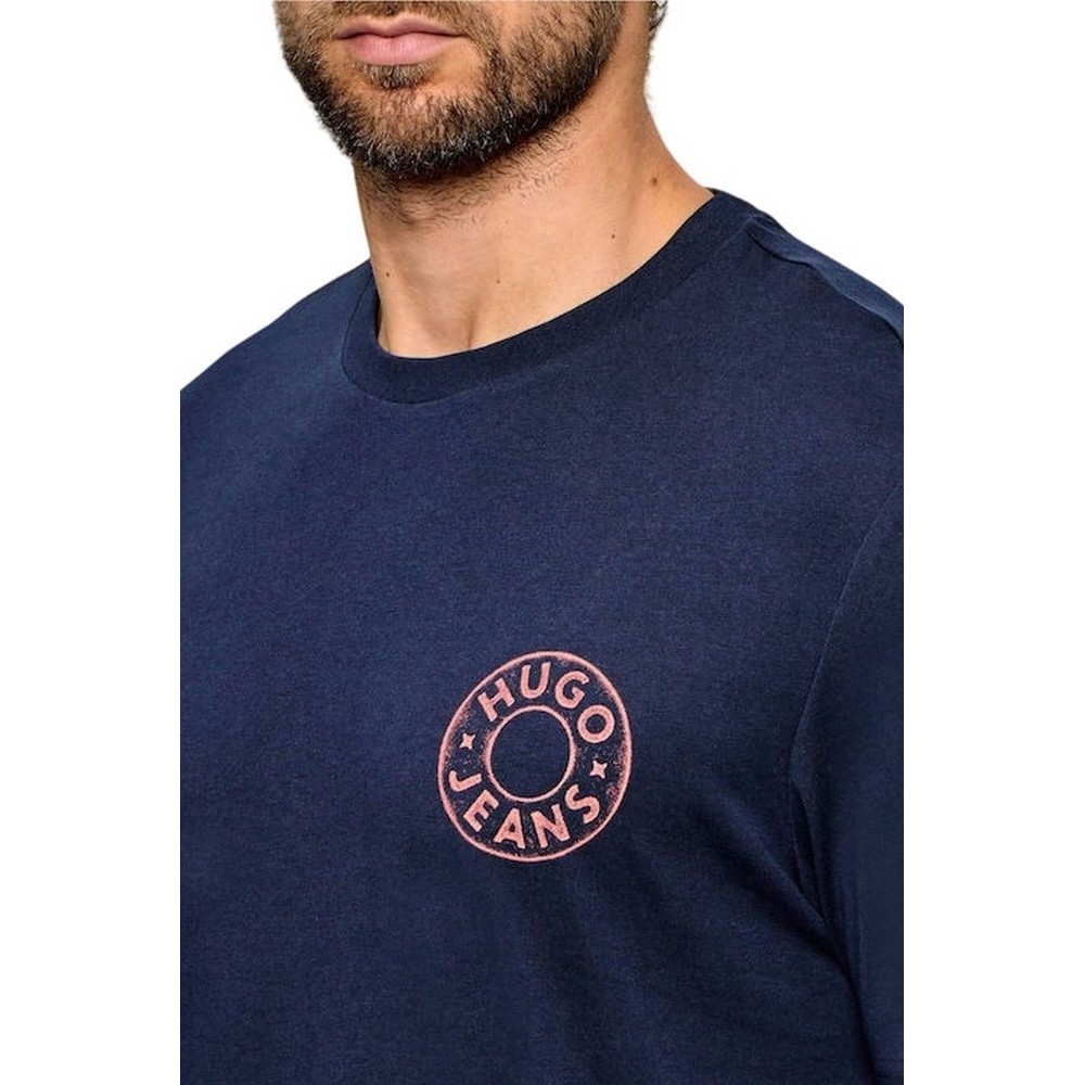 HUGO BOSS NEMODO JERSEY T-SHIRT ΜΠΛΟΥΖΑ ΑΝΔΡΙΚΗ NAVY