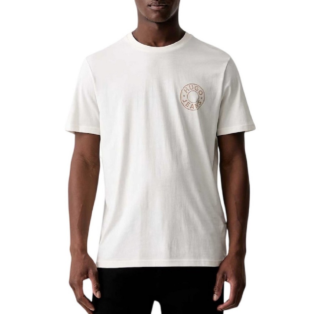 HUGO BOSS NEMODO JERSEY T-SHIRT ΜΠΛΟΥΖΑ ΑΝΔΡΙΚΗ OFF WHITE