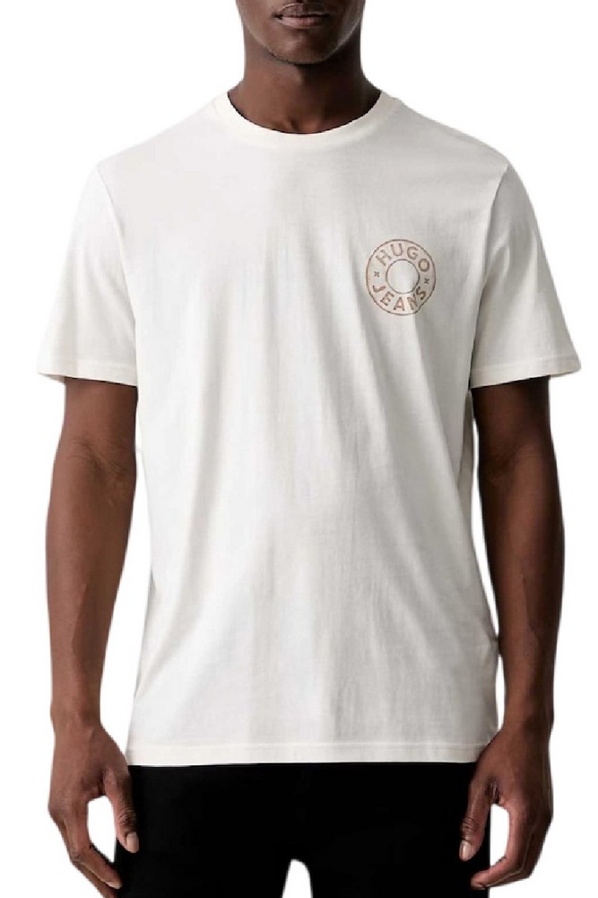 HUGO BOSS NEMODO JERSEY T-SHIRT ΜΠΛΟΥΖΑ ΑΝΔΡΙΚΗ OFF WHITE