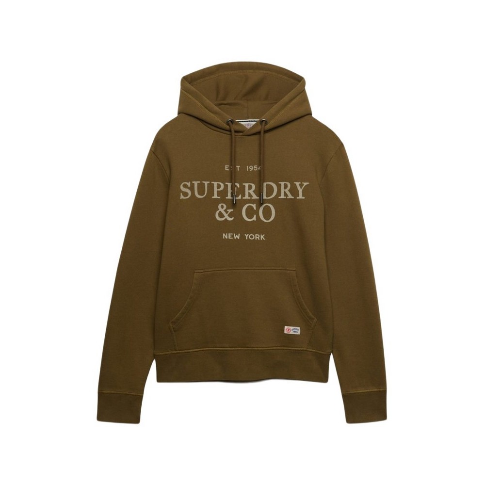 SUPERDRY 1954 COMPANY RELAXED HOOD ΜΠΛΟΥΖΑ ΦΟΥΤΕΡ ΑΝΔΡΙΚΗ KHAKI