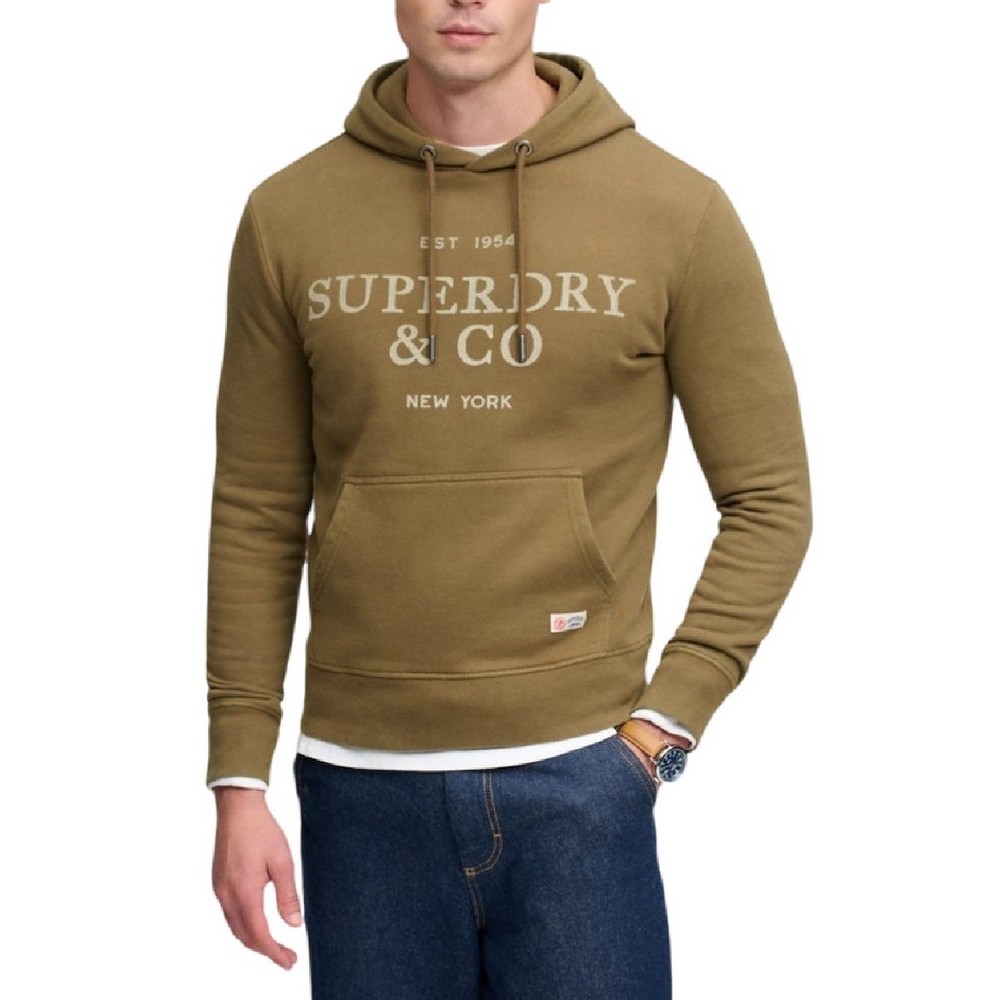 SUPERDRY 1954 COMPANY RELAXED HOOD ΜΠΛΟΥΖΑ ΦΟΥΤΕΡ ΑΝΔΡΙΚΗ KHAKI