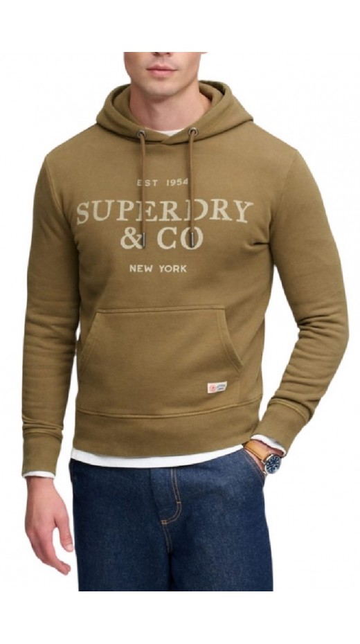 SUPERDRY 1954 COMPANY RELAXED HOOD ΜΠΛΟΥΖΑ ΦΟΥΤΕΡ ΑΝΔΡΙΚΗ KHAKI