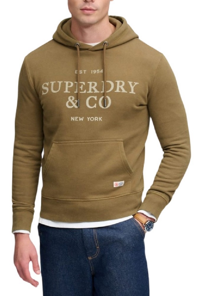 SUPERDRY 1954 COMPANY RELAXED HOOD ΜΠΛΟΥΖΑ ΦΟΥΤΕΡ ΑΝΔΡΙΚΗ KHAKI