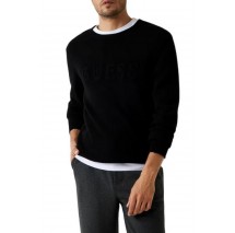 GUESS LOGO SWTR ΜΠΛΟΥΖΑ ΠΛΕΚΤΗ ΑΝΔΡΙΚΗ BLACK
