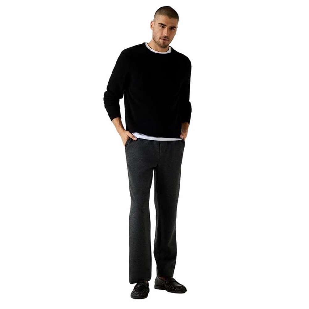 GUESS LOGO SWTR ΜΠΛΟΥΖΑ ΠΛΕΚΤΗ ΑΝΔΡΙΚΗ BLACK