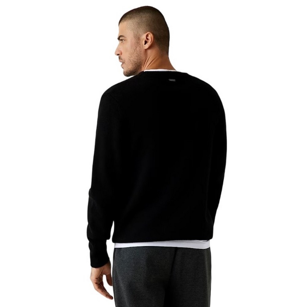 GUESS LOGO SWTR ΜΠΛΟΥΖΑ ΠΛΕΚΤΗ ΑΝΔΡΙΚΗ BLACK