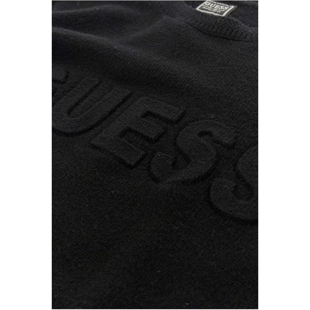 GUESS LOGO SWTR ΜΠΛΟΥΖΑ ΠΛΕΚΤΗ ΑΝΔΡΙΚΗ BLACK