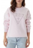 GUESS TRIANGLE STUDS SWEATSHIRT ΦΟΥΤΕΡ ΓΥΝΑΙΚΕΙΟ PINK