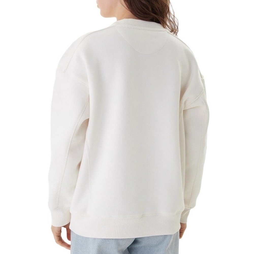 GUESS TRIANGLE STUDS SWEATSHIRT ΦΟΥΤΕΡ ΓΥΝΑΙΚΕΙΟ OFF WHITE