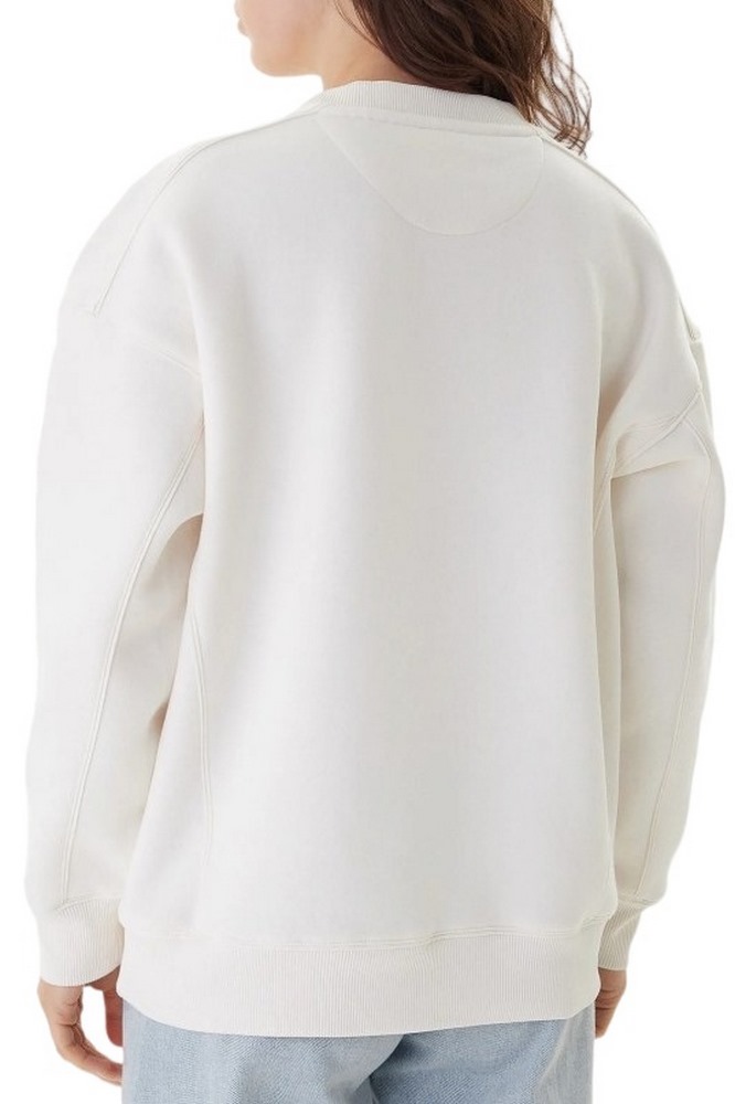 GUESS TRIANGLE STUDS SWEATSHIRT ΦΟΥΤΕΡ ΓΥΝΑΙΚΕΙΟ OFF WHITE