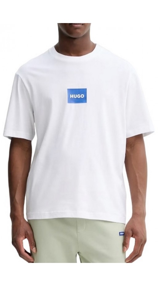 HUGO BOSS JERSEY NAYONIX T-SHIRT ΜΠΛΟΥΖΑ ΑΝΔΡΙΚΗ WHITE