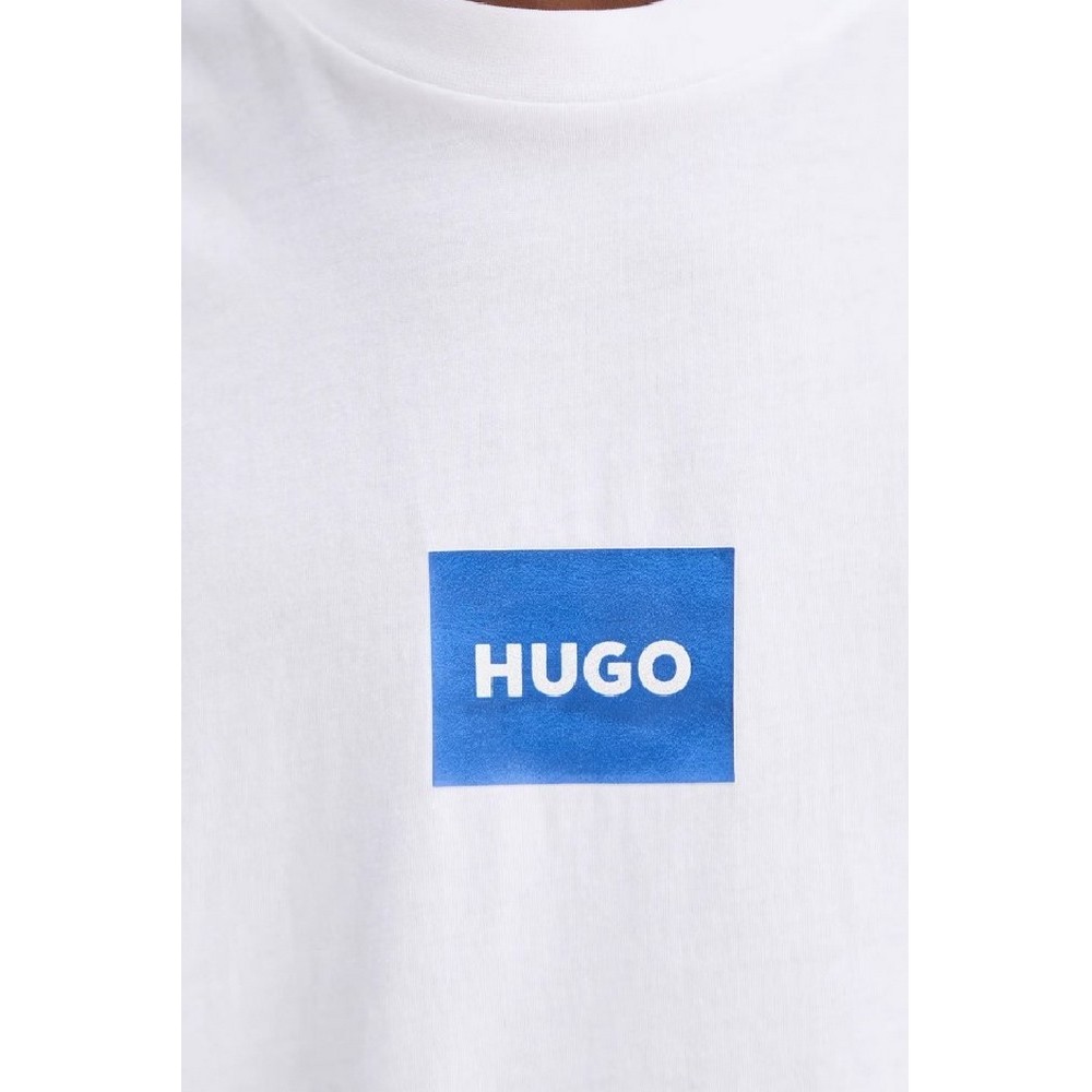 HUGO BOSS JERSEY NAYONIX T-SHIRT ΜΠΛΟΥΖΑ ΑΝΔΡΙΚΗ WHITE