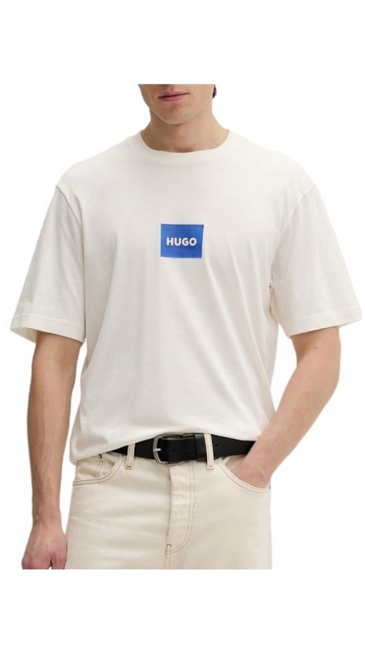 HUGO BOSS JERSEY NAYONIX T-SHIRT ΜΠΛΟΥΖΑ ΑΝΔΡΙΚΗ OFF WHITE