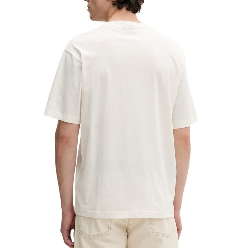 HUGO BOSS JERSEY NAYONIX T-SHIRT ΜΠΛΟΥΖΑ ΑΝΔΡΙΚΗ OFF WHITE