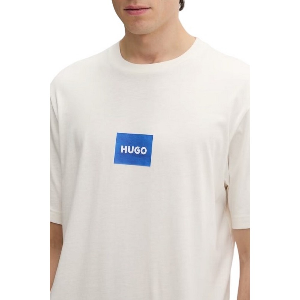 HUGO BOSS JERSEY NAYONIX T-SHIRT ΜΠΛΟΥΖΑ ΑΝΔΡΙΚΗ OFF WHITE