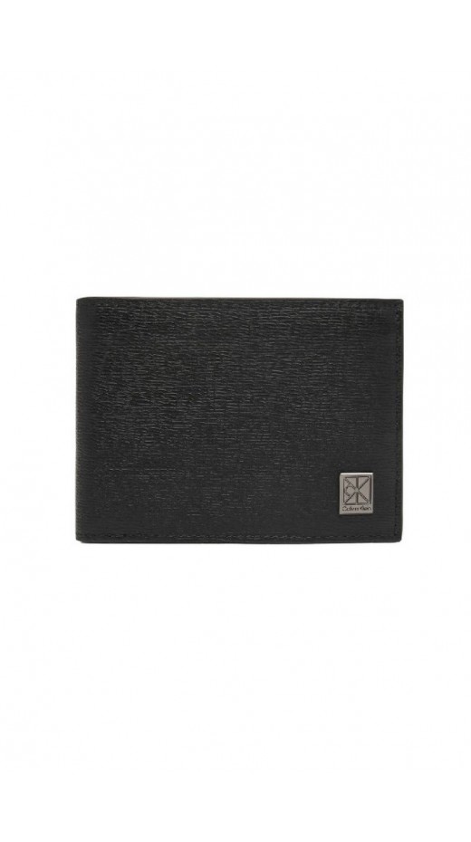 CALVIN KLEIN EMBLEM HW TRIFOLD W/ COIN ΠΟΡΤΟΦΟΛΙ ΑΝΔΡΙΚΟ BLACK