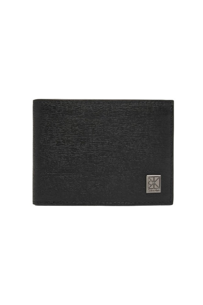 CALVIN KLEIN EMBLEM HW TRIFOLD W/ COIN ΠΟΡΤΟΦΟΛΙ ΑΝΔΡΙΚΟ BLACK