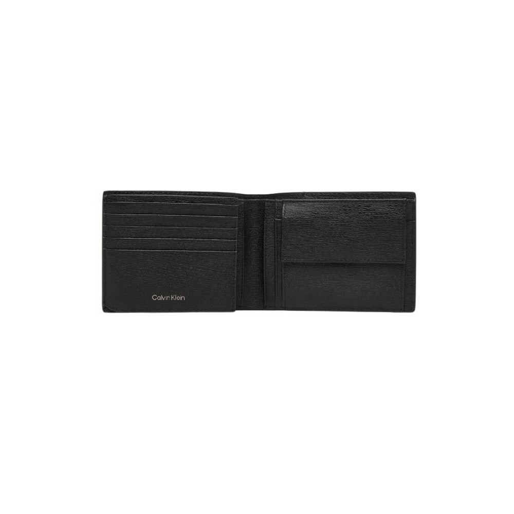 CALVIN KLEIN EMBLEM HW TRIFOLD W/ COIN ΠΟΡΤΟΦΟΛΙ ΑΝΔΡΙΚΟ BLACK