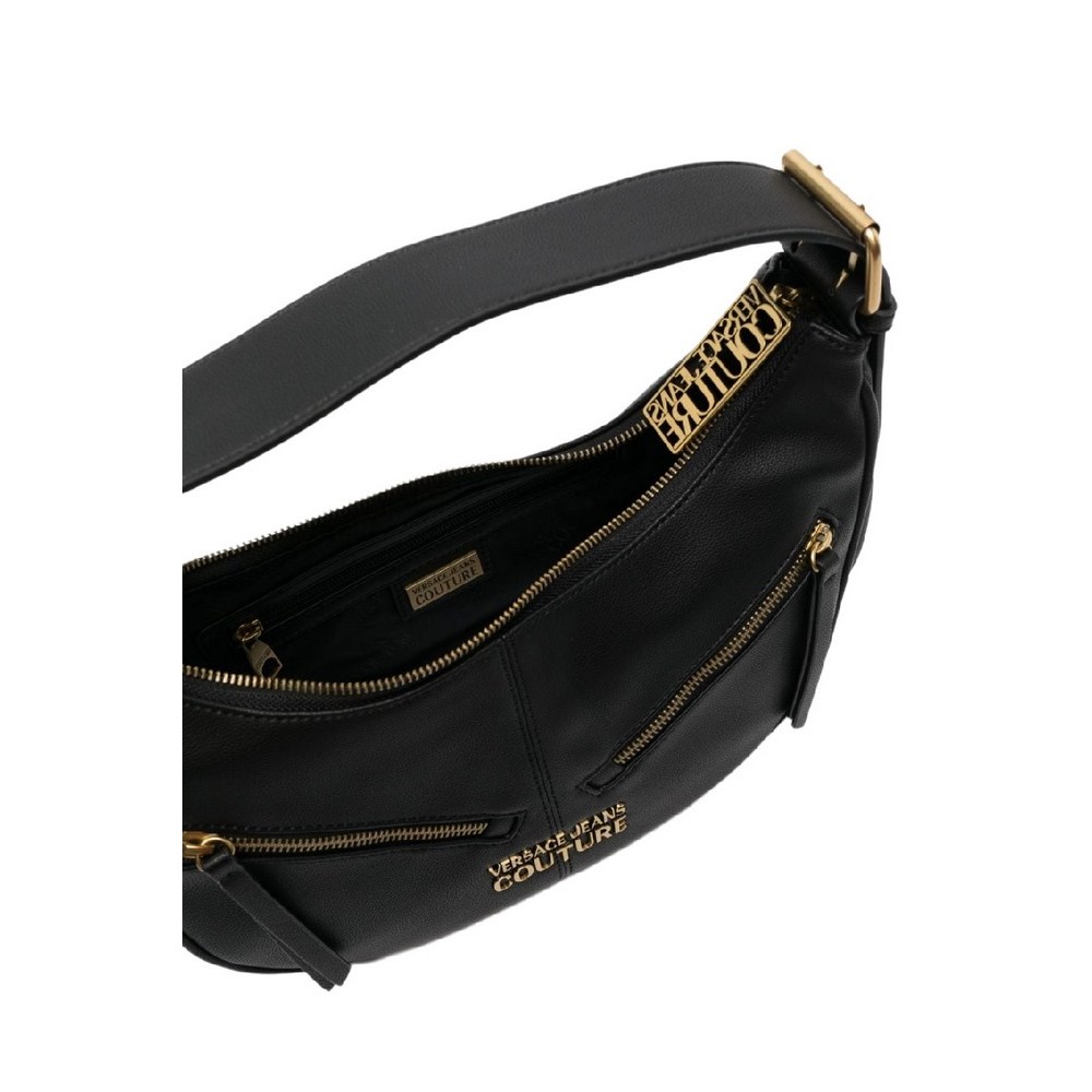VERSACE JEANS COUTURE RANGE G - ZIPPER BAGS, SKETCH 04 L ΤΣΑΝΤΑ ΓΥΝΑΙΚΕΙΑ BLACK