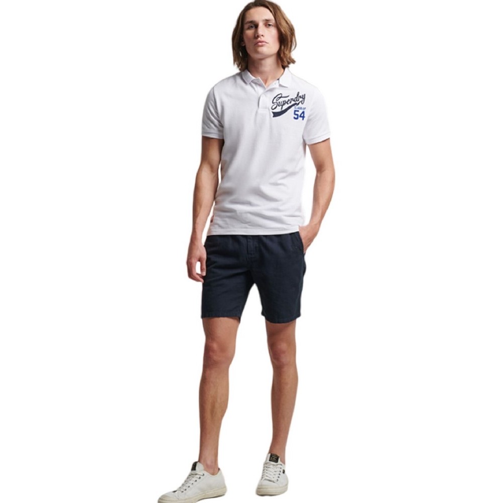 SUPERDRY D1 OVIN VINTAGE SUPERSTATE POLO ΜΠΛΟΥΖΑ ΑΝΔΡΙΚΗ WHITE