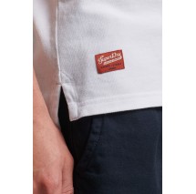 SUPERDRY D1 OVIN VINTAGE SUPERSTATE POLO ΜΠΛΟΥΖΑ ΑΝΔΡΙΚΗ WHITE