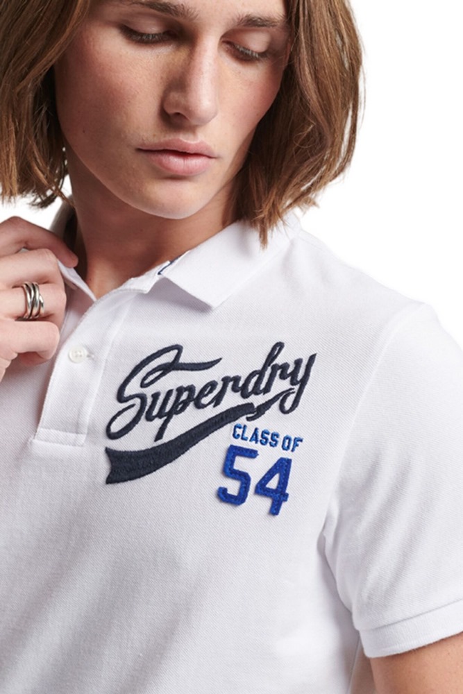 SUPERDRY D1 OVIN VINTAGE SUPERSTATE POLO ΜΠΛΟΥΖΑ ΑΝΔΡΙΚΗ WHITE