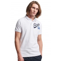 SUPERDRY D1 OVIN VINTAGE SUPERSTATE POLO ΜΠΛΟΥΖΑ ΑΝΔΡΙΚΗ WHITE