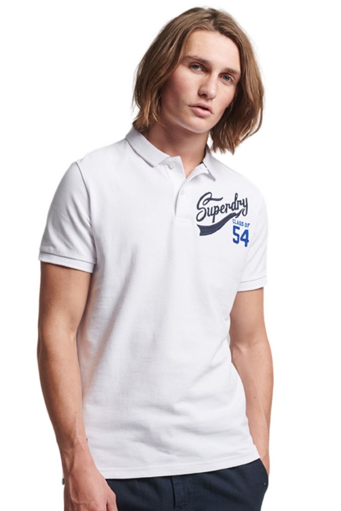 SUPERDRY D1 OVIN VINTAGE SUPERSTATE POLO ΜΠΛΟΥΖΑ ΑΝΔΡΙΚΗ WHITE