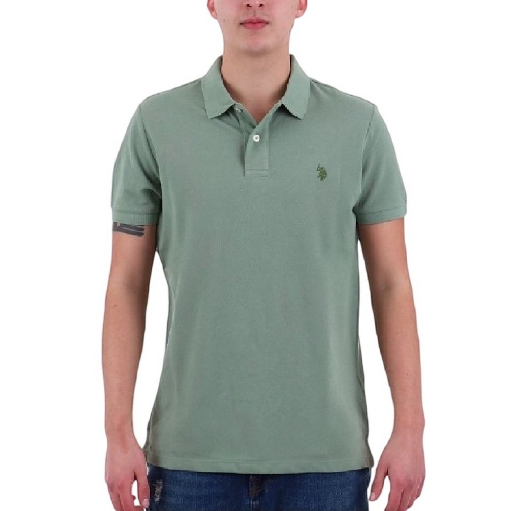 U.S POLO ASSN  41029 POLO T-SHIRT ΜΠΛΟΥΖΑ ΑΝΔΡΙΚΗ OLIVE