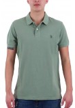 U.S POLO ASSN  41029 POLO T-SHIRT ΜΠΛΟΥΖΑ ΑΝΔΡΙΚΗ OLIVE