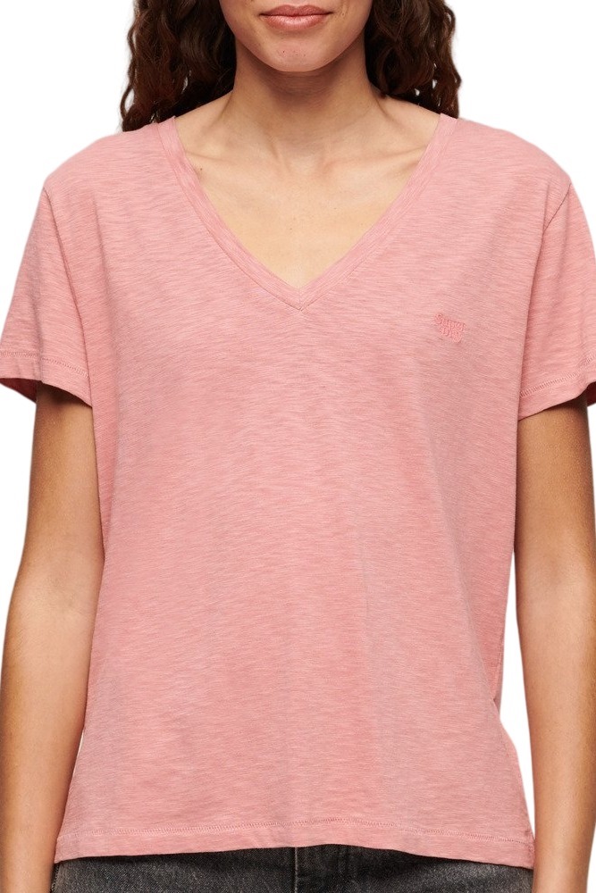 SUPERDRY STUDIOS SLUB T-SHIRT ΜΠΛΟΥΖΑ ΓΥΝΑΙΚΕΙΑ ROSE