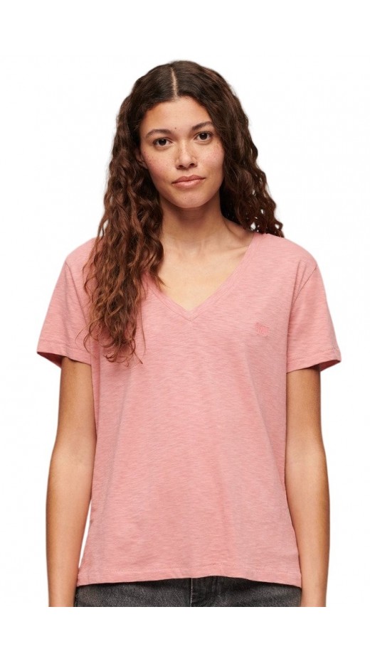 SUPERDRY STUDIOS SLUB T-SHIRT ΜΠΛΟΥΖΑ ΓΥΝΑΙΚΕΙΑ ROSE