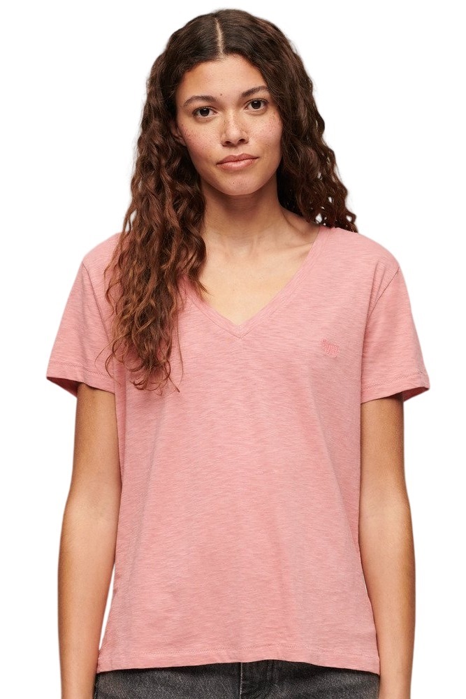 SUPERDRY STUDIOS SLUB T-SHIRT ΜΠΛΟΥΖΑ ΓΥΝΑΙΚΕΙΑ ROSE