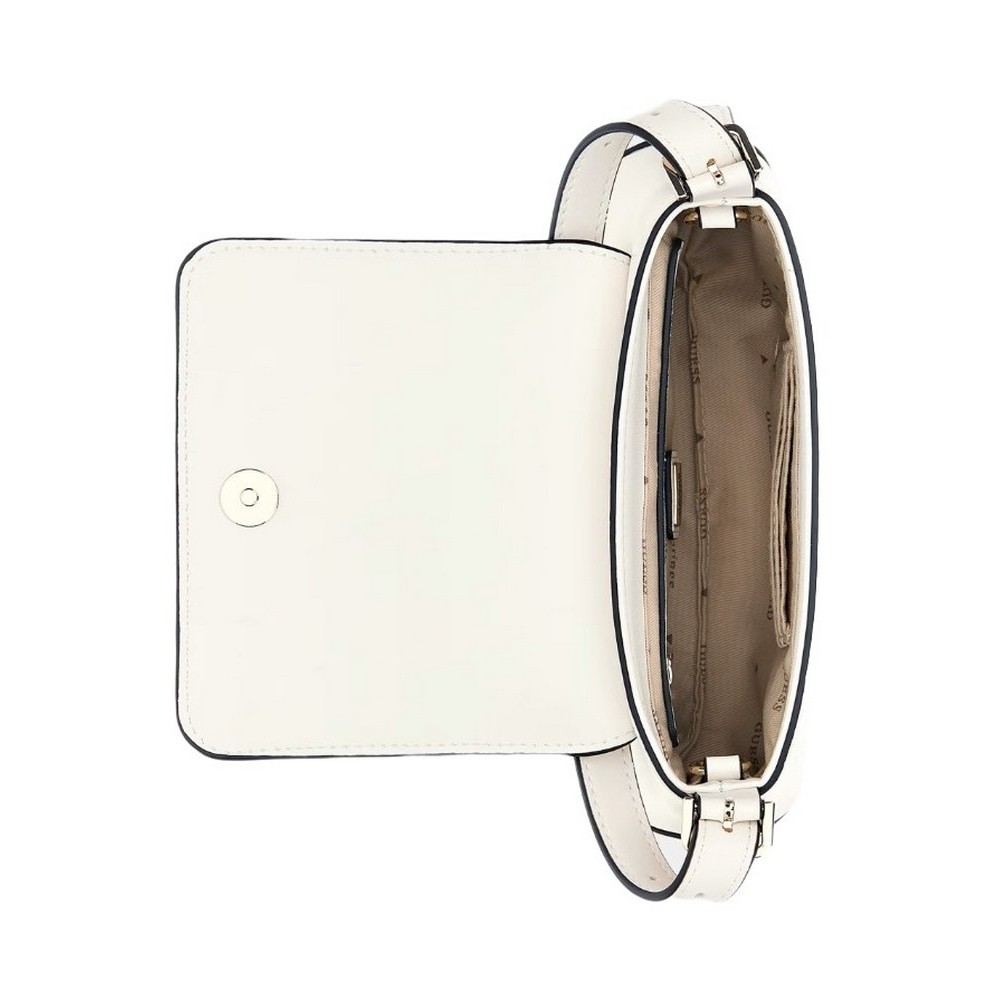 GUESS DESIDERIA MINI FLAP SHLDR BAG ΤΣΑΝΤΑ ΓΥΝΑΙΚΕΙΑ WHITE