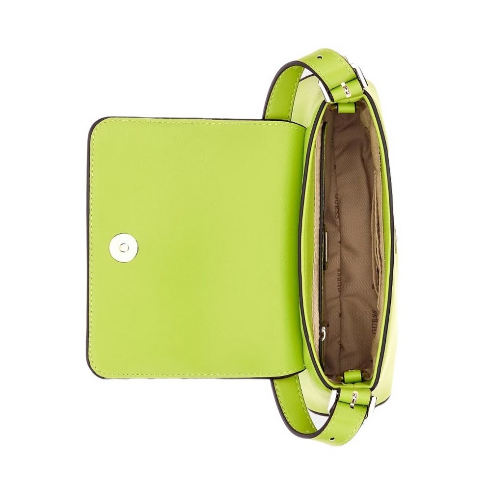 GUESS DESIDERIA MINI FLAP SHLDR BAG ΤΣΑΝΤΑ ΓΥΝΑΙΚΕΙΑ LIME