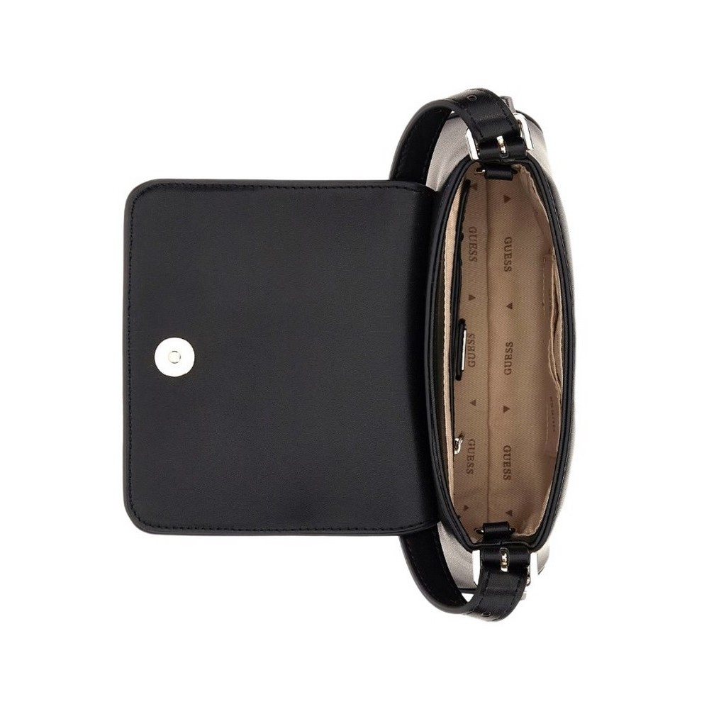 GUESS DESIDERIA MINI FLAP SHLDR BAG ΤΣΑΝΤΑ ΓΥΝΑΙΚΕΙΑ BLACK