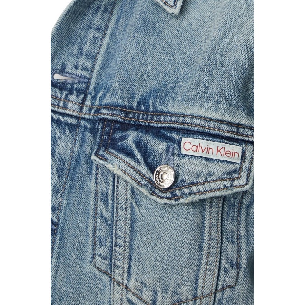 CALVIN KLEIN JEANS ANDREW CLASSIC TRUCKER ΤΖΙΝ ΜΠΟΥΦΑΝ ΑΝΔΡΙΚΟ BLUΕ DENIM