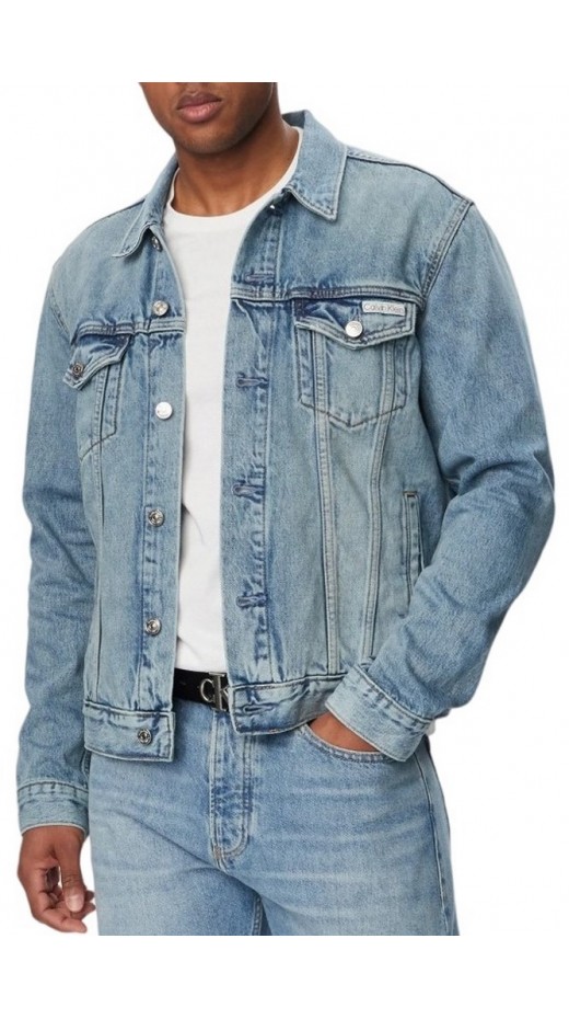 CALVIN KLEIN JEANS ANDREW CLASSIC TRUCKER ΤΖΙΝ ΜΠΟΥΦΑΝ ΑΝΔΡΙΚΟ BLUΕ DENIM