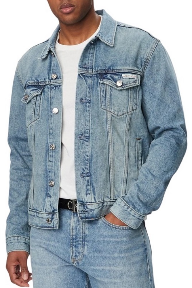 CALVIN KLEIN JEANS ANDREW CLASSIC TRUCKER ΤΖΙΝ ΜΠΟΥΦΑΝ ΑΝΔΡΙΚΟ BLUΕ DENIM