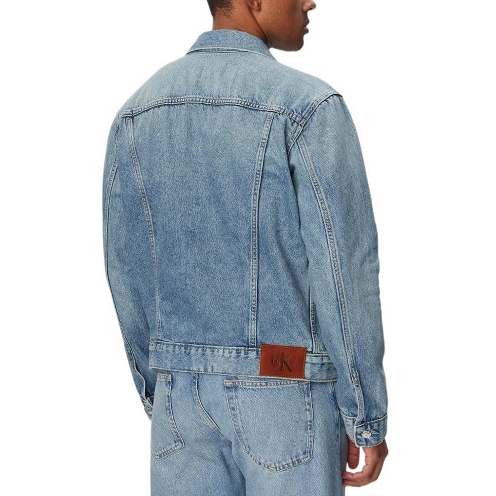 CALVIN KLEIN JEANS ANDREW CLASSIC TRUCKER ΤΖΙΝ ΜΠΟΥΦΑΝ ΑΝΔΡΙΚΟ BLUΕ DENIM