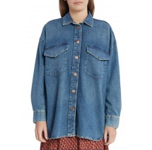 PEPE JEANS LONDON E2 DROP 3A AUDREY VINTAGE ΠΟΥΚΑΜΙΣΟ ΓΥΝΑΙΚΕΙΟ BLUΕ DENIM