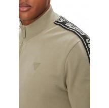 GUESS FULL ZIP NEW ARLO SWEATSHIRT ΖΑΚΕΤΑ ΦΟΥΤΕΡ ΑΝΔΡΙΚΗ DARK BEIGE