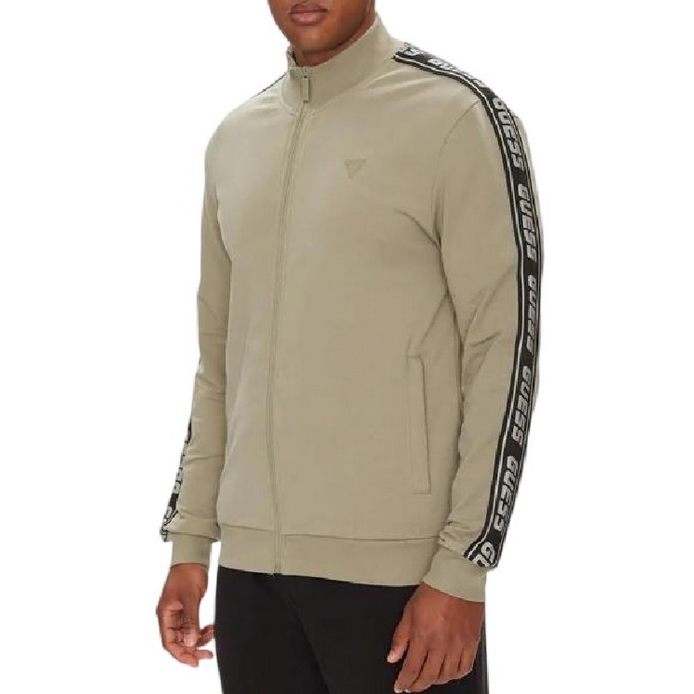 GUESS FULL ZIP NEW ARLO SWEATSHIRT ΖΑΚΕΤΑ ΦΟΥΤΕΡ ΑΝΔΡΙΚΗ DARK BEIGE