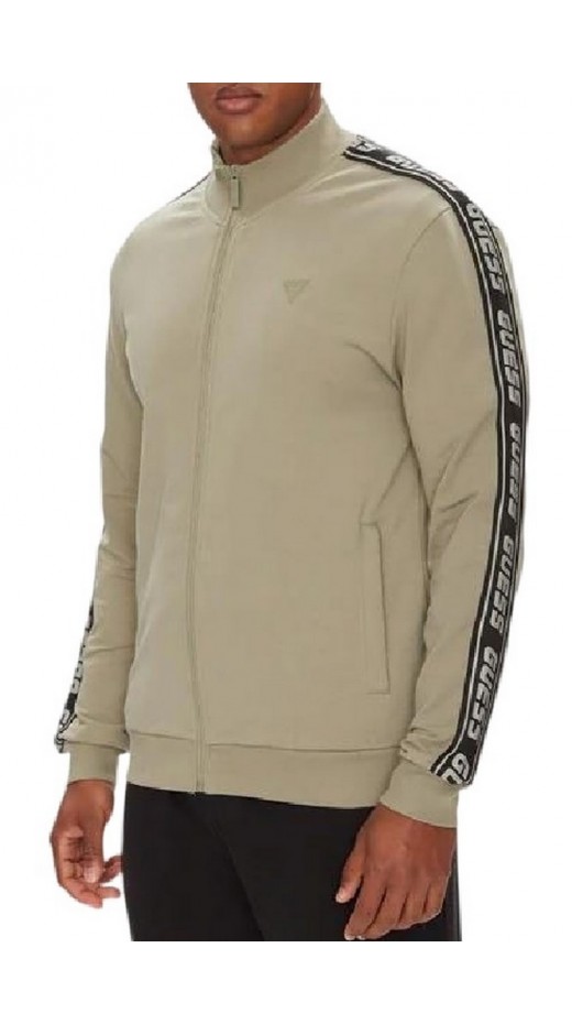 GUESS FULL ZIP NEW ARLO SWEATSHIRT ΖΑΚΕΤΑ ΦΟΥΤΕΡ ΑΝΔΡΙΚΗ DARK BEIGE
