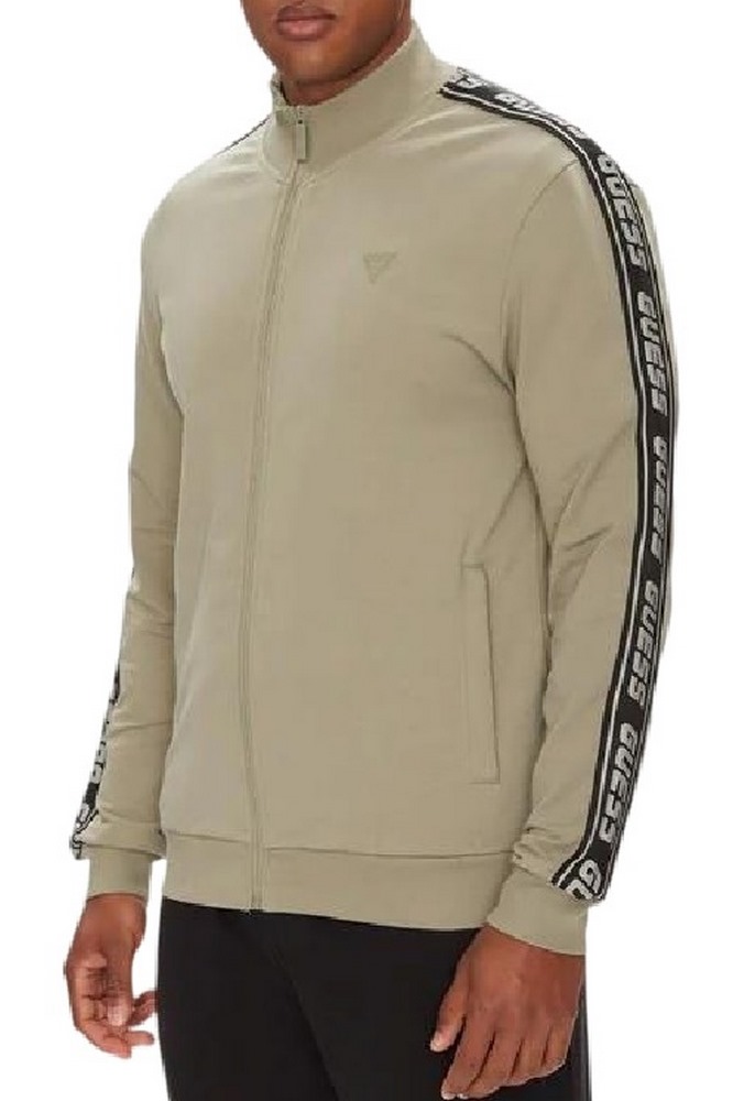 GUESS FULL ZIP NEW ARLO SWEATSHIRT ΖΑΚΕΤΑ ΦΟΥΤΕΡ ΑΝΔΡΙΚΗ DARK BEIGE