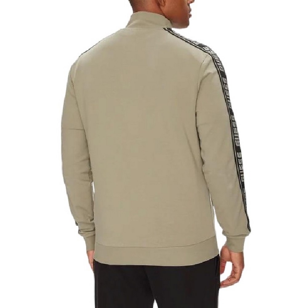 GUESS FULL ZIP NEW ARLO SWEATSHIRT ΖΑΚΕΤΑ ΦΟΥΤΕΡ ΑΝΔΡΙΚΗ DARK BEIGE