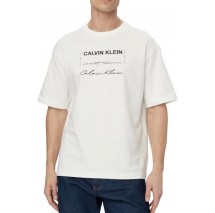 CALVIN KLEIN JEANS 16S APRIL GRAPHIC SEASONAL FASHI T-SHIRT ΜΠΛΟΥΖΑ ΑΝΔΡΙΚΗ BRIGHT WHITE