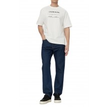 CALVIN KLEIN JEANS 16S APRIL GRAPHIC SEASONAL FASHI T-SHIRT ΜΠΛΟΥΖΑ ΑΝΔΡΙΚΗ BRIGHT WHITE