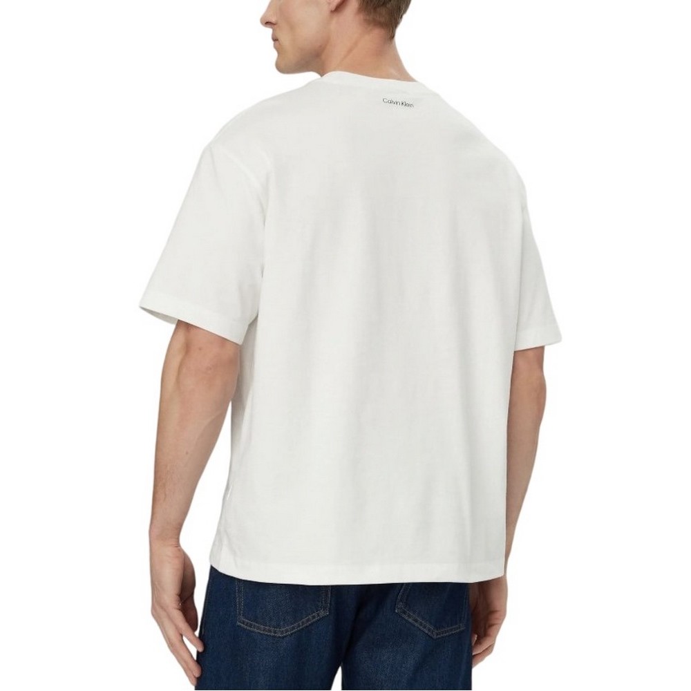 CALVIN KLEIN JEANS 16S APRIL GRAPHIC SEASONAL FASHI T-SHIRT ΜΠΛΟΥΖΑ ΑΝΔΡΙΚΗ BRIGHT WHITE