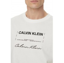 CALVIN KLEIN JEANS 16S APRIL GRAPHIC SEASONAL FASHI T-SHIRT ΜΠΛΟΥΖΑ ΑΝΔΡΙΚΗ BRIGHT WHITE